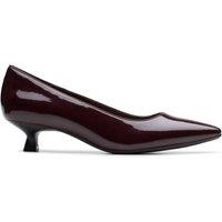 Clarks Women's Scarlyt Piper Merlot Slip Ons, Heels in Red | Size: 7-Standard Fit
