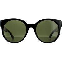 Gucci Women's Cat Eye Black With Green & Red Glitter Green Sunglasses
