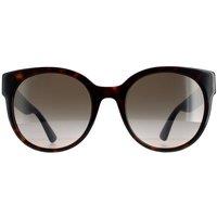 Gucci Women's Cat Eye Havana with Blue & Red Brown Gradient GG0035SN Sunglasses