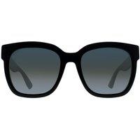 Gucci Women's Square Black With Green & Red Glitter Grey Gradient GG0034SN Sunglasses