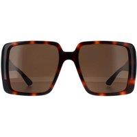 Gucci Women's Square Dark Havana with Gold Dark Brown GG1692S