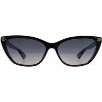 Gucci Women's Cat Eye Shiny Black Grey Gradient Polarized GG1815S