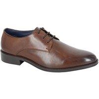 Roamers Men's Plain Leather Gibson Shoes in Brown | Size: 8