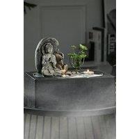 Living and Home Buddha Zen Tabletop Water Fountain in Natural