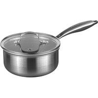 Prochef HexGuard 18cm Tri-Ply Saucepan with Glass Lid - Silver