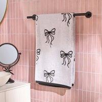 OHS Bows 100% Premium Cotton Bath Towel Hotel Quality Soft Absorbent in White