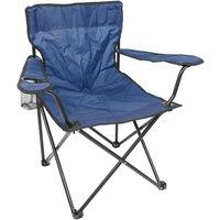 Harbour Housewares Folding Canvas Camping Chair - Matt Black in Navy