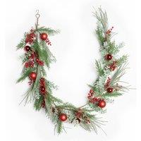 Shatchi Cypress Pine Garland - 180CM PE Christmas Wreath for Styling in Green | Size: 180 cm
