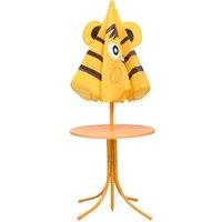Berkfield Home Sturdy 3 Piece Kids' Garden Bistro Set with Parasol Yellow