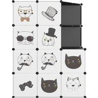 Berkfield Home Practical Cube Storage Cabinet for Kids with 10 Cubes Black PP