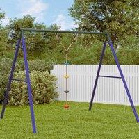 Berkfield Home Durable Disc Rope Swing for Kids with 4 Treads Multicolour