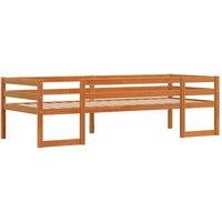 Berkfield Home Kids' Bed Frame without Mattress Wax Brown 80x200 cm