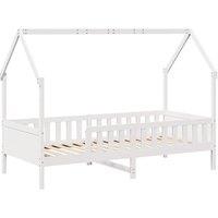 Berkfield Home Kids' House Bed Frame without Mattress White 90x200 cm Pine