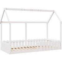 Berkfield Home Kids' House Bed Frame without Mattress White 90x200 cm
