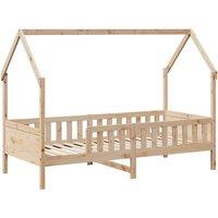 Berkfield Home Kids' House Bed Frame without Mattress 90x200 cm Pine in Natural