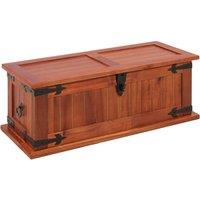 Berkfield Home Storage Chest 60x25x22 cm Solid Acacia Wood in Brown | Size: 60 x 25 x 22 cm