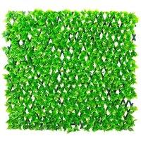 Primrose Extendable Artificial Flower Outdoor Screening Trellis Green 1m x 2m