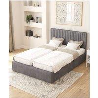 Aspire Grant Electric Adjustable Bed Upholstered in Plush Velvet Fabric with Pocket Sprung Mattress UK Made in Grey | Size: King