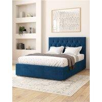 Aspire Olivier Electric Adjustable Bed Upholstered in Plush Velvet Fabric with Pocket Sprung Mattress UK Made in Navy | Size: King
