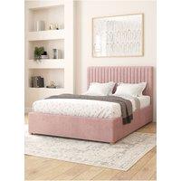 Aspire Grant Electric Adjustable Bed Upholstered in Plush Velvet Fabric with Pocket Sprung Mattress UK Made in Light Pink | Size: King