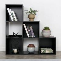 Home Garden Direct Jane - 123 Bookcase - Cube storage boxes (Black) in Black