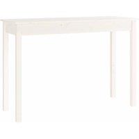 Berkfield Home Console Table White 110x40x75 cm Solid Wood Pine | Size: 110 x 40 x 75 cm