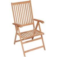 Berkfield Home Reclining Garden Chairs 6 pcs Solid Teak Wood in Brown