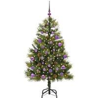 Berkfield Home Realistic Artificial Hinged Christmas Tree with Cones Green 150 cm