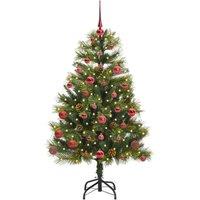 Berkfield Home Realistic Artificial Hinged Christmas Tree with Cones Green 150 cm