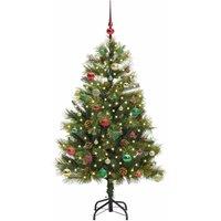 Berkfield Home Realistic Artificial Hinged Christmas Tree with Cones Green 150 cm
