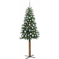 Berkfield Home Elegant Slim Christmas Tree Green 180 cm PVC & Solid Pine wood
