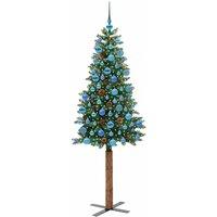 Berkfield Home Elegant Slim Christmas Tree Green 180 cm PVC & Solid Pine wood