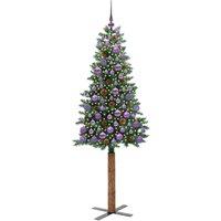 Berkfield Home Elegant Slim Christmas Tree Green 180 cm PVC & Solid Pine wood