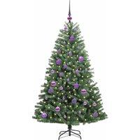 Berkfield Home Realistic Artificial Hinged Christmas Tree Green 150 cm PVC & Metal