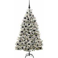 Berkfield Home Elegant Artificial Christmas Tree Green & White 180 cm PVC & Metal