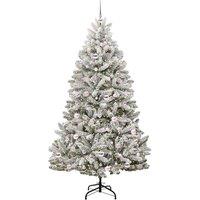 Berkfield Home Elegant Artificial Christmas Tree Green & White 210 cm PVC & Metal