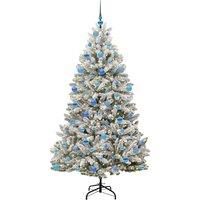 Berkfield Home Elegant Artificial Christmas Tree Green & White 180 cm PVC & Metal