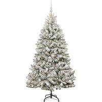 Berkfield Home Elegant Artificial Christmas Tree Green & White 180 cm PVC & Metal