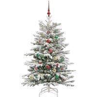 Berkfield Home Elegant Artificial Hinged Christmas Tree White 150 cm PE & PVC