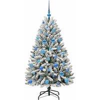 Berkfield Home Elegant Artificial Christmas Tree Green & White 150 cm PVC & Metal