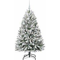 Berkfield Home Elegant Artificial Christmas Tree Green & White 150 cm PVC & Metal