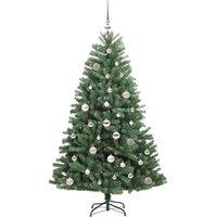 Berkfield Home Realistic Artificial Hinged Christmas Tree Green 150 cm PVC & Metal