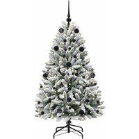 Berkfield Home Elegant Artificial Christmas Tree Green & White 150 cm PVC & Metal