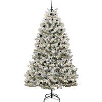 Berkfield Home Elegant Artificial Christmas Tree Green & White 240 cm PVC & Metal