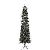Berkfield Home Elegant Artificial Christmas Tree with 300 LEDs Green 58 x 58 x 210 cm