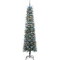 Berkfield Home Elegant Artificial Christmas Tree with 300 LEDs Green 58 x 58 x 210 cm