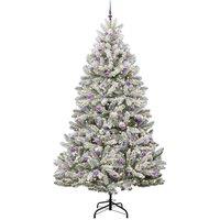 Berkfield Home Elegant Artificial Christmas Tree Green & White 270 cm PVC & Metal