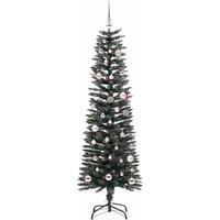 Berkfield Home Elegant Artificial Christmas Tree with 150 LEDs Green 43 x 43 x 150 cm