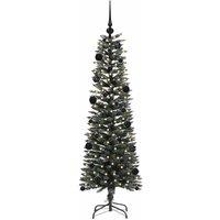 Berkfield Home Elegant Artificial Christmas Tree with 150 LEDs Green 43 x 43 x 150 cm
