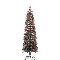 Berkfield Home Elegant Artificial Christmas Tree with 150 LEDs Green 43 x 43 x 150 cm